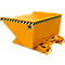 Conteneur basculant automatique Bauer type 4A 900, 3 points de déclenchement, système de roulement, capacité 0,9 m³, jusqu'à 1000 kg, jaune-orange RAL 2000