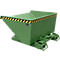 Conteneur basculant automatique Bauer type 4A 900, 3 points de déverrouillage, système de roulement, capacité 0,9 m³, jusqu'à 1000 kg, vert réséda RAL 6011