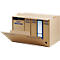 Conteneur d'archives Elba Tric, jusqu'à A4, volet frontal, empilable, L 510 x P 330 x H 360 mm, carton ondulé, brun naturel, 5 pièces