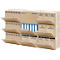 Conteneur d'archives Elba Tric, jusqu'à A4, volet frontal, empilable, L 510 x P 330 x H 360 mm, carton ondulé, brun naturel, 5 pièces