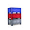 Conteneur de transport et de gerbage Noah, sans couvercle, fond et parois fermés, capacité 354 l, charge jusqu'à 300 kg, 4 pieds, L 1200 x P 800 x H 580 mm, polyéthylène alimentaire, gris