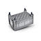 Conteneur de transport et de gerbage Noah, sans couvercle, fond et parois fermés, capacité 354 l, charge jusqu'à 300 kg, roulettes fixes et pivotantes, L 1200 x P 800 x H 730 mm, polyéthylène alimentaire, gris