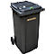 Conteneur mobile GMT, 240 litres, serrure à cylindre, anthracite