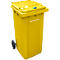 Conteneur mobile GMT, 240 litres, serrure à cylindre, jaune