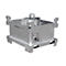 Conteneur pour déchets dangereux BAUER SAF 450, en tôle d'acier, galvanisé à chaud, verrouillable, L 1200 x P 1000 x H 820 mm