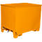 Conteneur pour trains de ligne de type CS 80, empilable par 3, capacité 0,8 m³, jusqu'à 1000 kg, jaune-orange RAL 2000