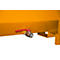 Conteneur pour trains de ligne de type CS 80, empilable par 3, capacité 0,8 m³, jusqu'à 1000 kg, jaune-orange RAL 2000