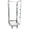 Conteneur sur roulettes emboitable, 3 côtés, galvanisé, capacité 500 kg