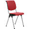 Conventio avec assise rembourrée, rouge et armature, alu HAG