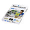 Paper pack with Navigator logo and man processing paper. Packaging with text: Home Pack, 250 sheets, 80 g.