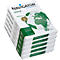 A stack of Navigator brand paper sheets. The packs are white with green accents and a globe design.