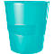 Corbeille à papier WOW LEITZ®, 15 L, bleu pétrole