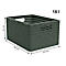 Corbeille COUNTRY, 18 litres, aspect rotin, plastique, lavable au lave-vaisselle, empilable, L 278 x L 368 x H 199 mm, vert foncé