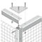Cornière de couverture, 50 x 50 x 2150 mm, en option pour stabilisation, argent clair