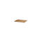 Rectangular, slightly curved brown plate on a white background.