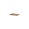 A rectangular, brown cardboard base rests on a white background.