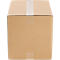 A closed brown cardboard box, sealed with tape.