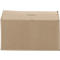 Brown cardboard shipping box, rectangular.