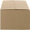 Closed brown cardboard box with folded lid flaps.