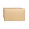A rectangular cardboard box, brown, sealed with white tape. The background is white.