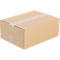A rectangular cardboard box, sealed with tape.