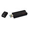 Schwarzer Corsair GTX USB-Stick mit abgenommener Schutzkappe vor weißem Hintergrund.