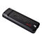 Schwarzer Corsair GTX USB-Stick mit Logo und roter Schrift auf weißem Hintergrund.