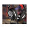 Schwarzes Gaming-Headset mit Logo und Text // HS35. Es hat einen Lautstärkeregler, Mikrofonstummschaltung, und rote Akzente.