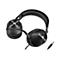 Schwarzes Gaming-Headset mit Corsair-Logo, Klinkenstecker. Detailaufnahme vor weißem Hintergrund.