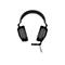 Schwarzes Gaming-Headset mit Ohrpolstern und Mikrofonarm vor weißem Hintergrund.
