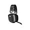Schwarzes Corsair Gaming-Headset mit gepolstertem Bügel und Mikrofonarm vor weißem Hintergrund.