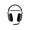Schwarzes Gaming-Headset mit gepolstertem Bügel, weichen Ohrpolstern und schwenkbarem Mikrofon vor weißem Hintergrund.