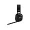 Schwarzes Corsair Gaming-Headset mit eckigen Ohrmuscheln und ausklappbarem Mikrofon vor weißem Hintergrund.