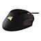 Schwarze Gaming-Maus mit Corsair-Logo und strukturierten Seitengriffen, auf weißem Hintergrund.