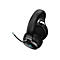 Schwarzes Gaming-Headset mit Mikrofon. Sichtbarer Markenname.