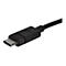 Schwarzes USB-C-Kabel mit texturiertem Anschluss und eingeprÃ¤gtem Logo.