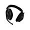 Schwarzes Headset mit Mikrofon auf weiÃŸem Hintergrund. Die Ohrmuscheln sind gepolstert und oval. Der KopfbÃ¼gel ist verstellbar.