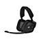 Schwarzes Gaming-Headset mit Mikrofon, Marke Corsair.