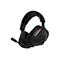Schwarzes Corsair Gaming-Headset mit Stoffpolstern, klappbarem Mikrofon und dezenter RGB-Beleuchtung auf weißem Hintergrund.