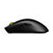 Schwarze kabellose Gaming-Maus in Seitenansicht mit neongelbem Scrollrad und dem Schriftzug M75 AIR.