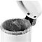 Cosmeticabak Hailo Solid S, 3 l, pedaalmechanisme, met deksel & verzinkte binnenbak incl. handgreep, Ø 180 x H 280 mm, plaatstaal, wit