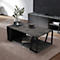 Couchtisch Albi, B 1000 x T 550 x H 360 mm, Metallgestell/Spannplatte melaminbeschichtet, Betonoptik/schwarz
