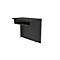 Counter-Element für Empfangstheke Basic C, verschiebbar, mit Ablagefach, B 670 x T 360 x H 620 mm, Gesamhhöhe auf Wange 1100 mm, graphit