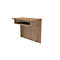 Counter-Element für Empfangstheke Basic C, verschiebbar, mit Ablagefach, B 670 x T 360 x H 620 mm, Gesamhhöhe auf Wange 1100 mm, Kirsche-Romana