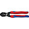 Pince coupante Knipex avec poignées rouges/bleues. Inscription : 71 02 200 et CrV, fibre 3,6 mm.