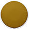 Tabouret rond moutarde avec bordure blanche, sur fond neutre.