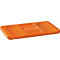 Plateau orange avec quatre cavités.