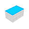 Couvercle pour bac pliable 600 x 400 mm, bleu