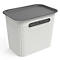 Couvercle pour boîte de rangement Rotho BRISEN avec volume 4,5 l/volume 7 l &amp; forme étroite, L 265 x l 185 x H 12 mm, polypropylène recyclé, anthracite