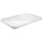 Couvercle blanc rectangulaire avec bord surélevé et détail carré au centre.
